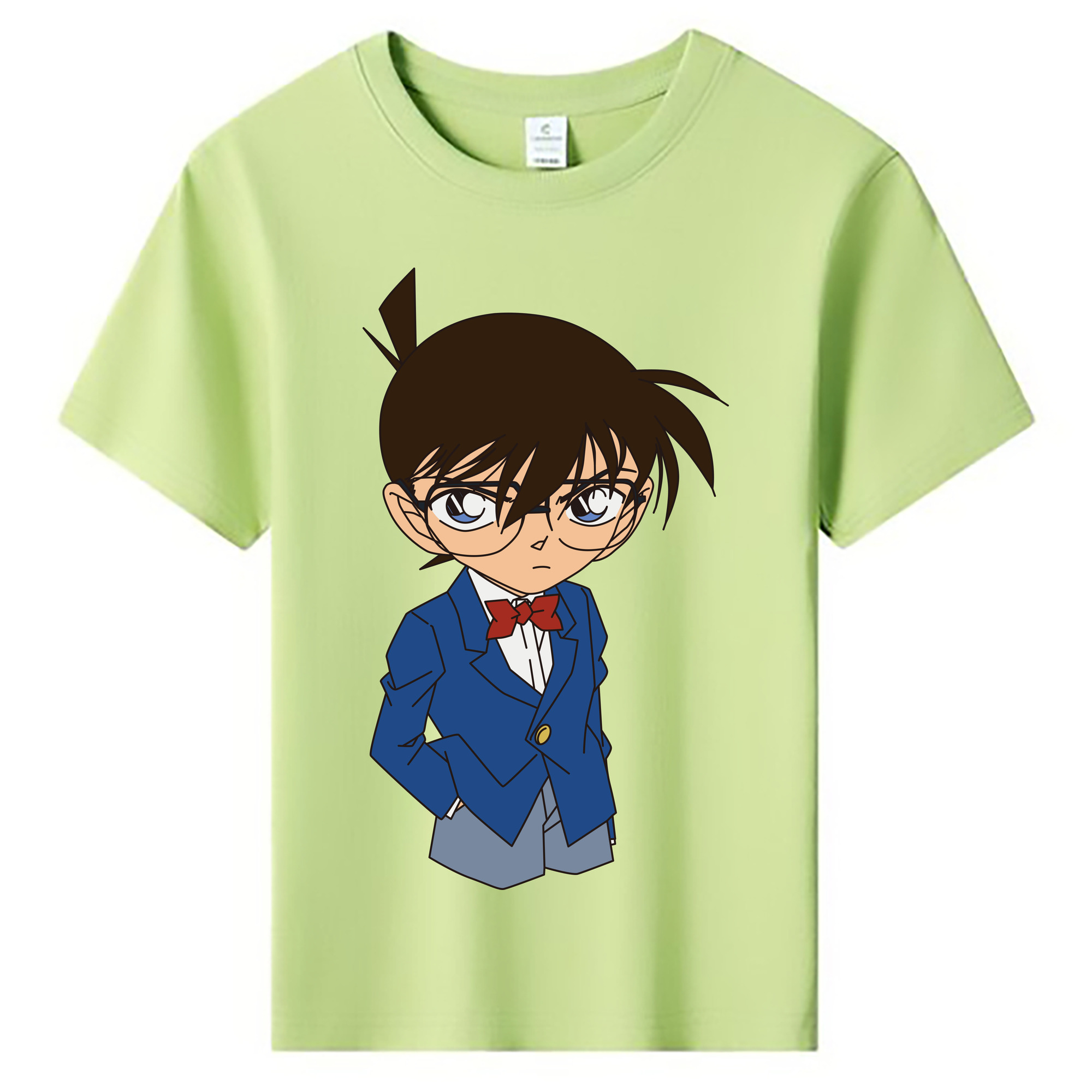 （画像用） 名探偵コナン 江戸川 コナン Detective Conan Conan Edogawa 綿100％キッズTシャツ（フロントプリント）